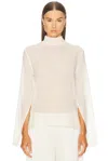 Totême Slit Sleeve Blouse In Sand