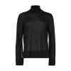 Totême Toteme Women Slit Sleeve Turtleneck In Black