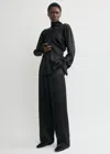 Totême Slouch Blouse Black In Black