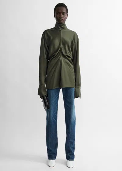 Totême Slouch Blouse Dark Green