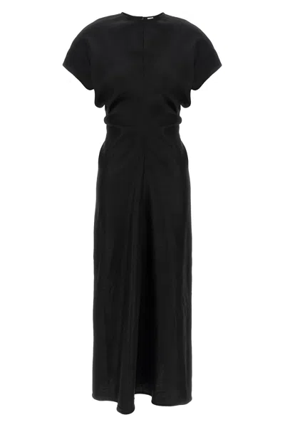 Totême Midi-length Dress With Minimalist Silhouette And Back Zipper In Black