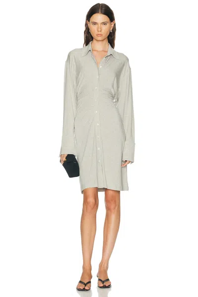 Totême Slouch Jersey Shirt Dress In White