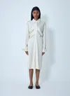 Totême Slouch Shirt Dress In White
