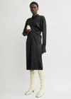 Totême Slouch Shirtdress Black In Black