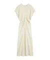 Totême Crinkle Slouch Waist Dress In Yellow
