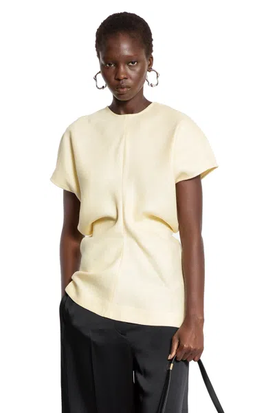 Totême Slouch Waist Basketweave Top In White