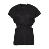 Totême Toteme Women Black Basketweave Slouch Waist Top In Black