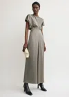 Totême Slouch Waist Dress Taupe In Brown