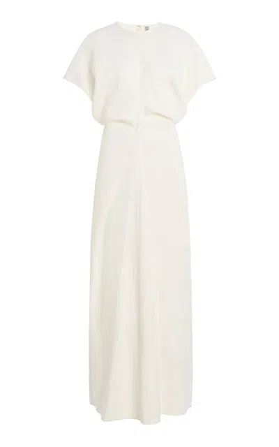 Totême Toteme Slouch Waist Dress In White