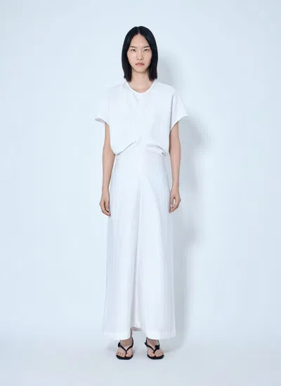 Totême Slouch Waist Dress In White