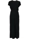 Totême Slouch Waist Maxi Dress In Black