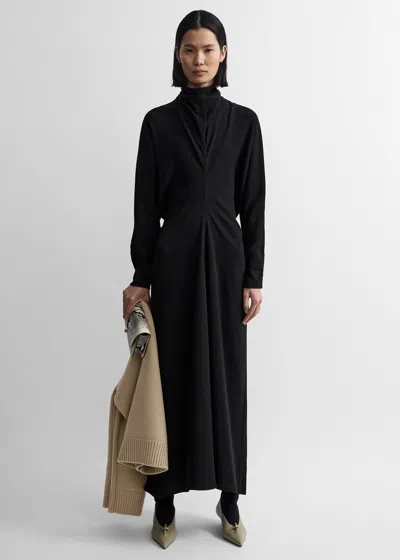 Totême Slouch Waist Scarf Dress Black Petite