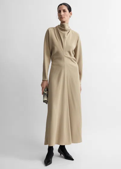 Totême Slouch Waist Scarf Dress Fawn