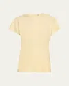 Totême Slouch Waist Short-sleeve Top In Brown