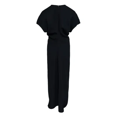 Totême Slouch Waist Wool Dress In Black