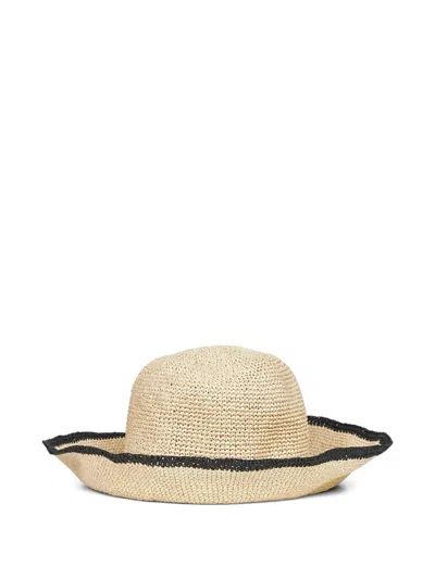 Totême Slouching-brim Paper Straw Hat In Neutral
