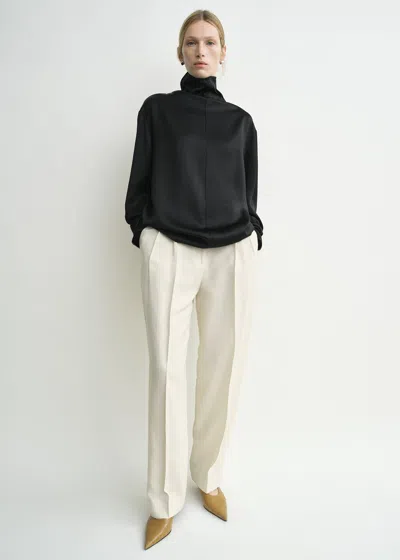 Totême Slouch-neck Blouse Black Petite