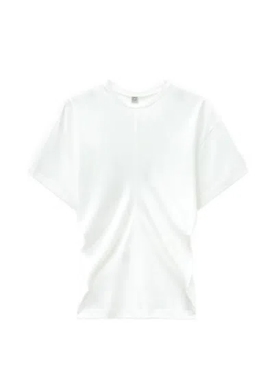 Totême Toteme Slouch Waist T-shirt Top In White