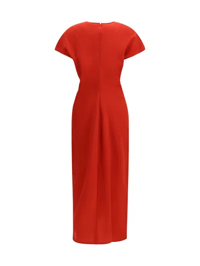 Totême Toteme Slouch-waist Wool Dress In Red