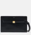 Totême Toteme Belted Leather Crossbody Bag In Black
