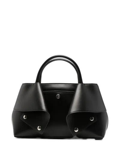 Totême Toteme Main Mercer Small Leather Shoulder Bag In Black