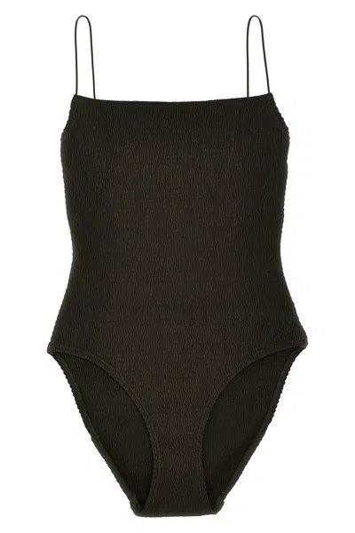 Totême Smock One-piece Swimsuit In Black