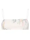 Totême Smocked Bandeau Bikini Top In Neutrals
