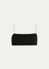 Totême Smocked Recycled Bikini Top In Black