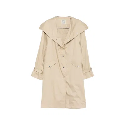 Totême Snap-buttoned Oversized Trench Coat In Brown