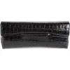 Totême Toteme Soft Croc Embossed Leather Clutch In Black