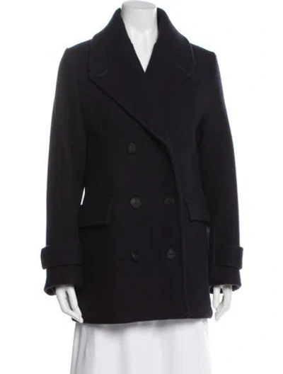 Pre-owned Totême Soft Felted Wool Peacoat Wool Peacoat In Gray