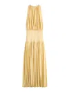 Totême Soft Gathered Halter Midi Bubble Dress In Gold