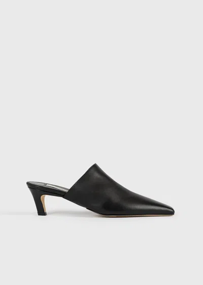 Totême Toteme Calfskin Leather Mule In Black