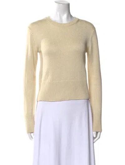 Pre-owned Totême Soft Silk Knit Silk Sweater In Yellow