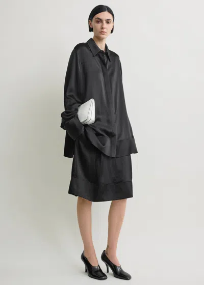 Totême Soft Tuxedo Shirt Black