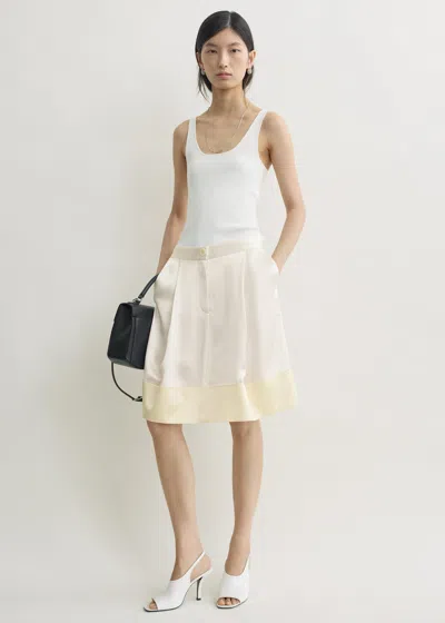 Totême Soft Tuxedo Skirt White