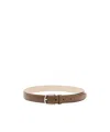 Totême Solid Color Slim Leather Belt In Multi