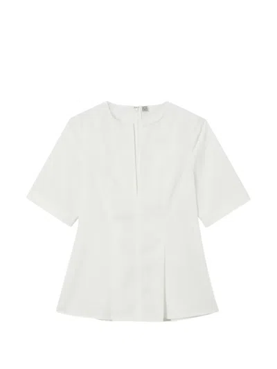 Totême Toteme White Blouse With Waist Seams
