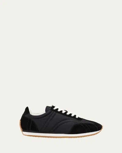 Totême Casual Low Top Sneakers With Quilted Design In Black