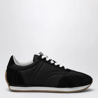 Totême Toteme Black Sneaker In Suede And Fabric