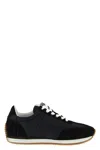 Totême Toteme Panelled Nylon And Suede Sneakers In Black