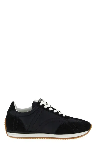 Totême Toteme Panelled Nylon And Suede Sneakers In Multi