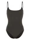 Totême Square-neck High-cut Swimsuit In Grey