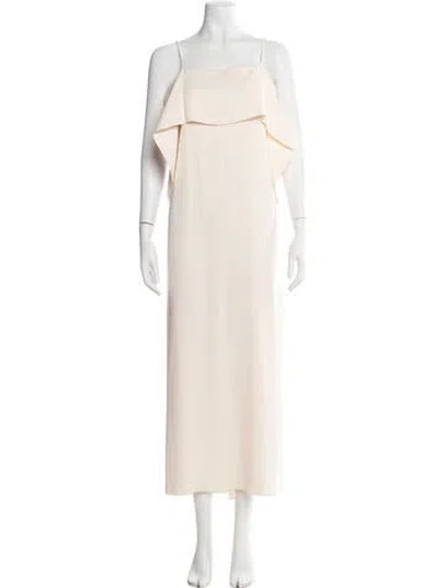 Pre-owned Totême Square Neckline Long Dress In Neutrals