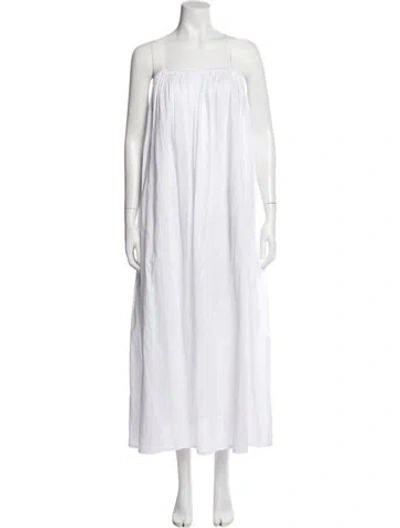 Pre-owned Totême Square Neckline Long Dress In White