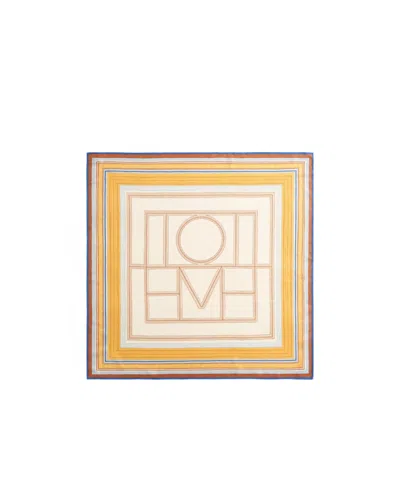 Totême Printed Silk-twill Scarf In Metallic