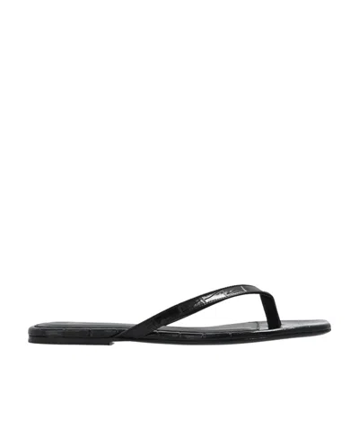 Totême Square-toe Flip-flops In Black