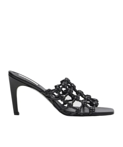 Totême Square-toe High-heeled Sandals In Black