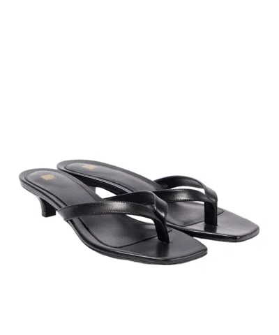 Totême Square-toe High-heeled Slippers In Black