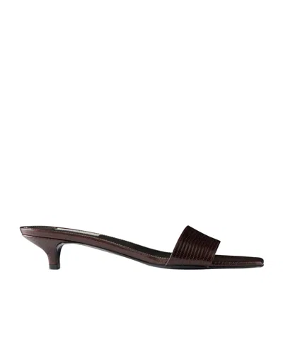 Totême Square-toe Sandals In Brown
